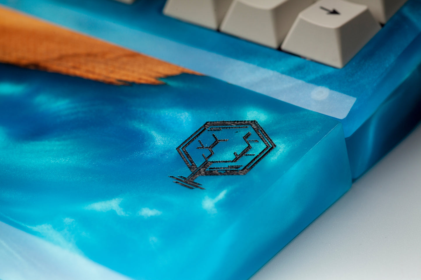 Wood & Epoxy Resin Wrist Rest (Standalone) (USD$270)